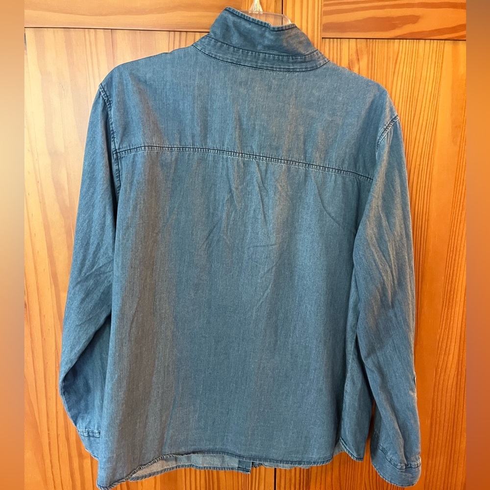 Per Se Light Blue Denim Shirt - Picture 4 of 4